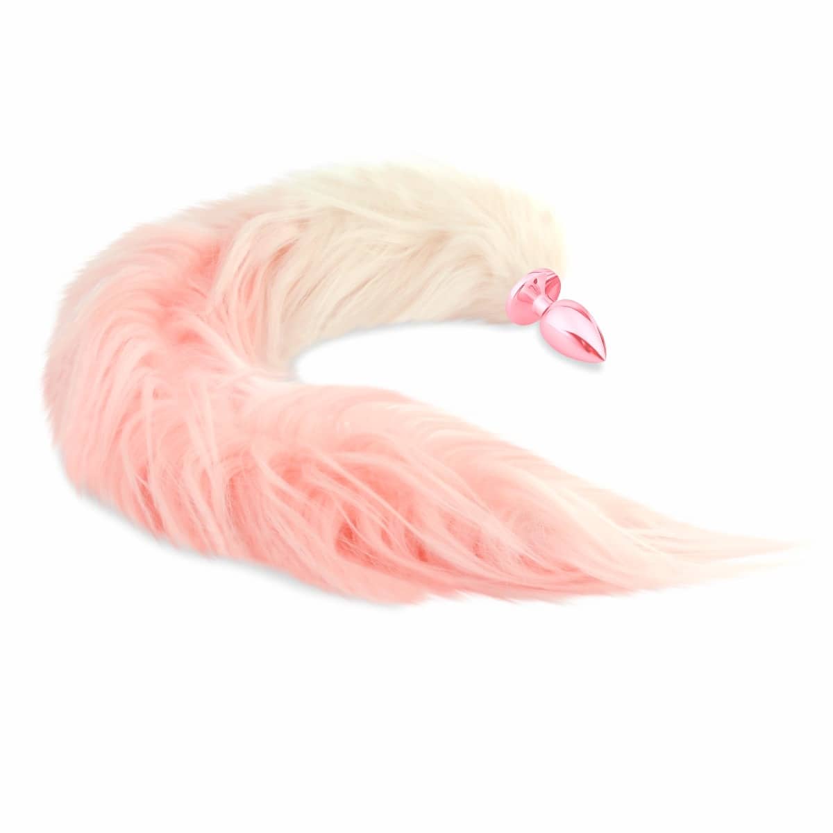 Plug De Metal Rabo Rosa Degrade Munas Moda Intima Sex Shop