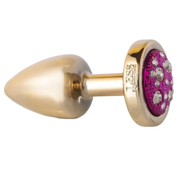 Plug Anal Linha Less P Dourado Cravejado - Image 4