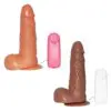 Prótese com Vibrador Externo R7C/VE - 18.2 x 4.3 cm Prazer e Cia
