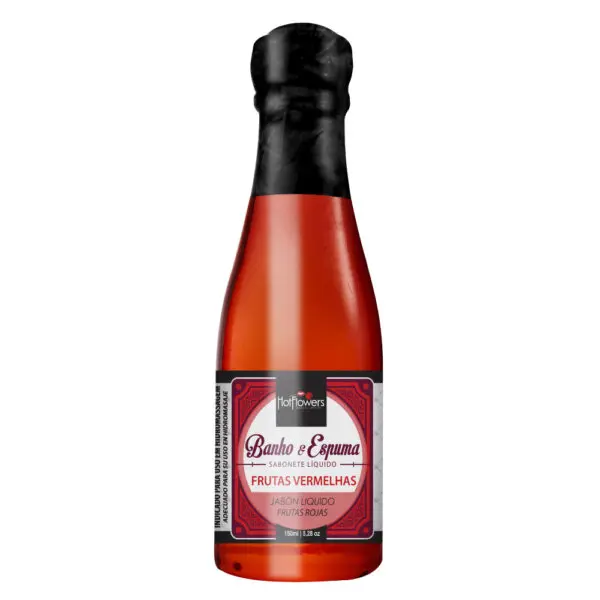 SABONETE LÍQUIDO BANHO & ESPUMA Frutas Vermelhas 150ML HOT FLOWERS