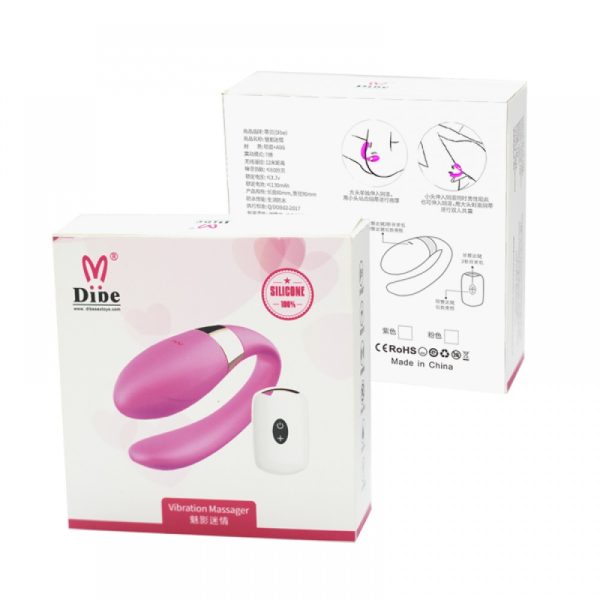 Vibrador para casais com controle wireless, recarregável, possui 7 modos de vibração Vip Mix