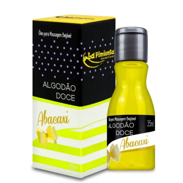 Óleo beijável sabor algodão doce abacaxi 35ml