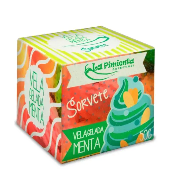 Vela beijável sorvete menta ice 50g