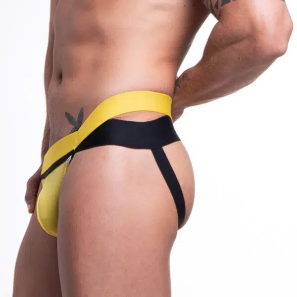 Jockstrap amarelo elástico duplo - Image 2