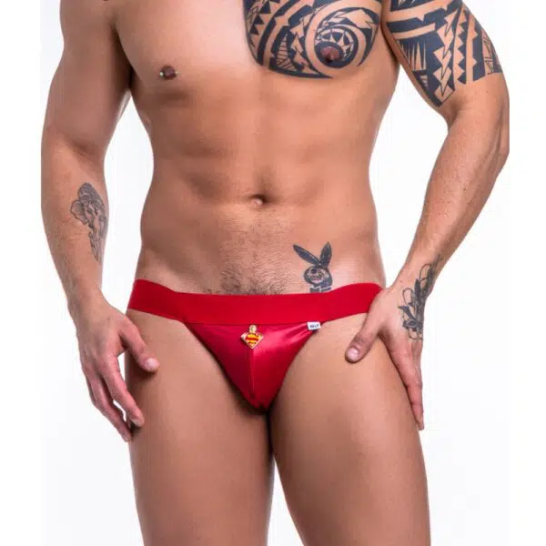 Jockstrap cirre bolsa vermelha super man - Image 3