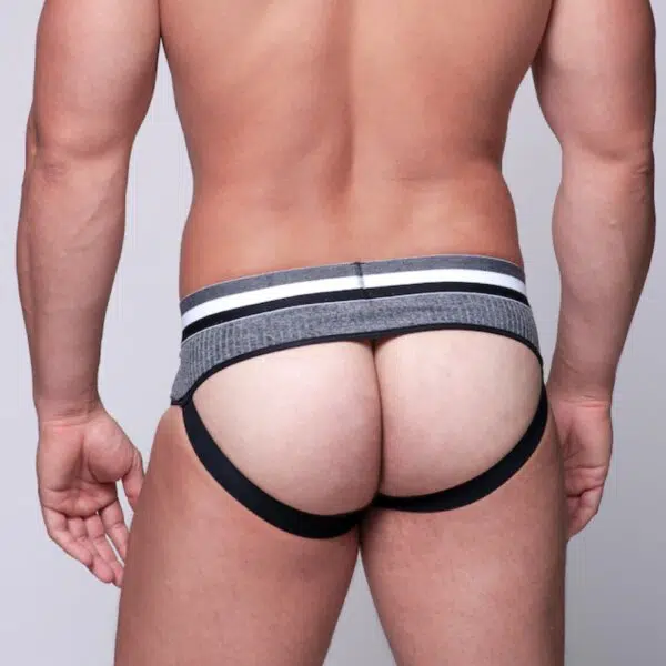 Cueca cinza frente slip jock atrás - Image 2