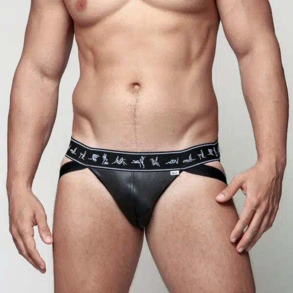 Jock cirre com elástico faixa dupla kamasutra gay