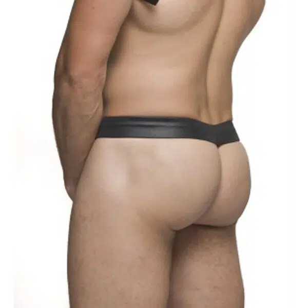 Jockstrap fio em couro com anel peniano - Image 2