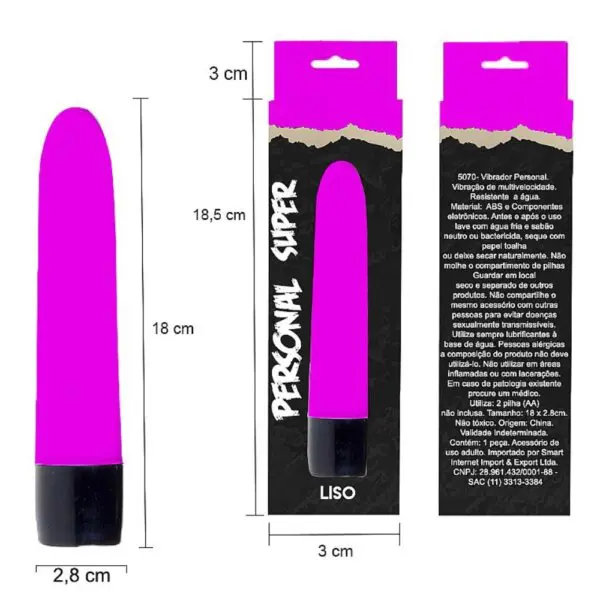 Vibrador Personal Clássico Liso 18cm - Image 3
