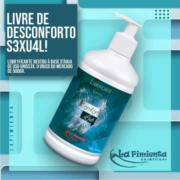 Lubrificante Intimo Base D´água Neutro 500g Confort Lub Big Sabor Neutro - Image 4