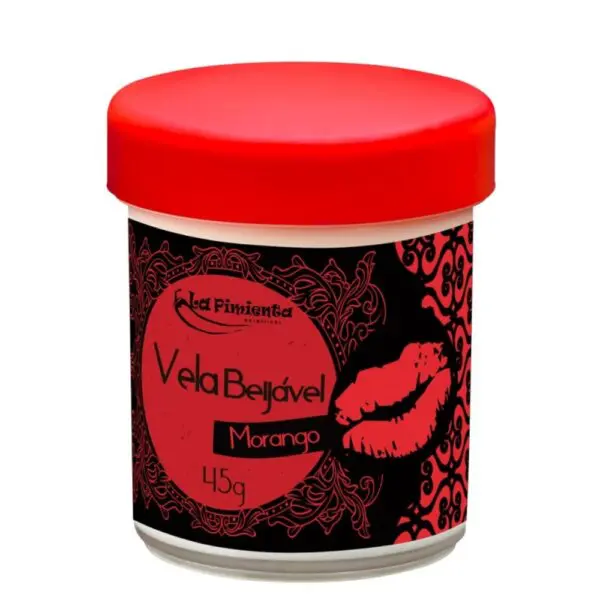 Vela beijável hot morango 45g