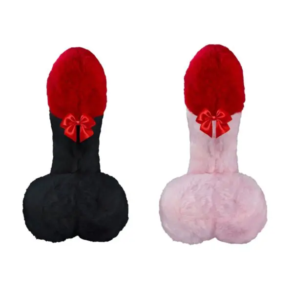 Pelúcia Pênis Gigante Preta e Rosa