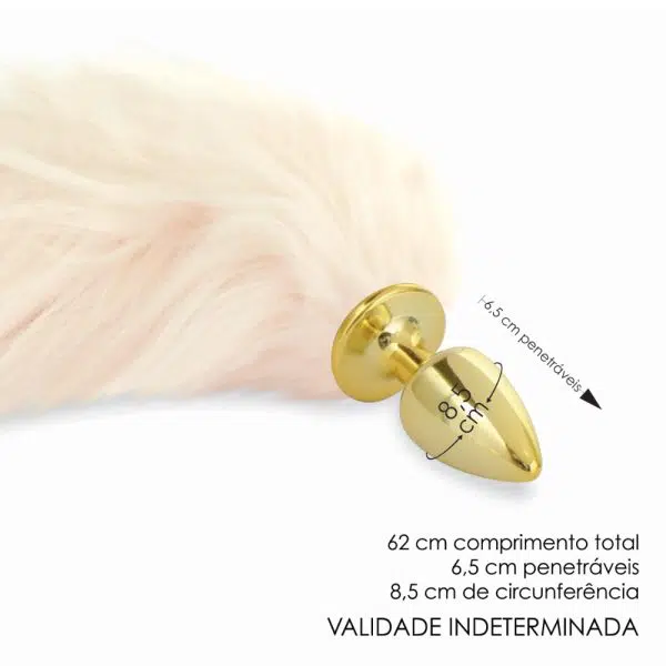 Plug de Metal com Rabo Rosa degrade hard