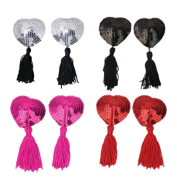 Nipple Cover Coração Pompom