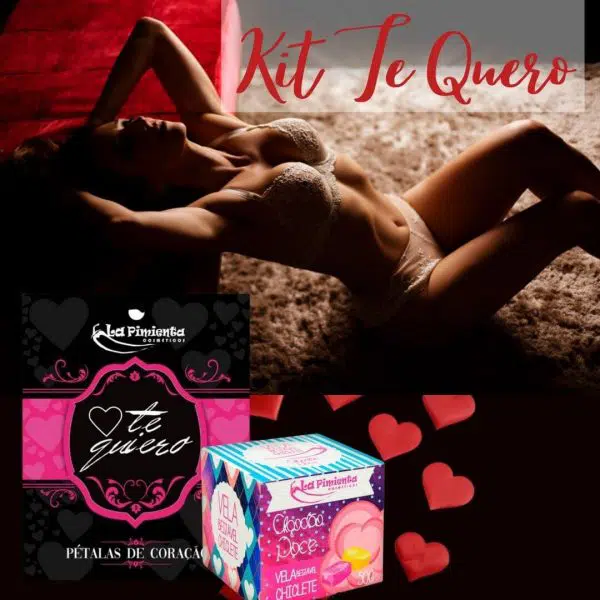 Kit Te Quero - Pétalas + Vela Algodão Doce