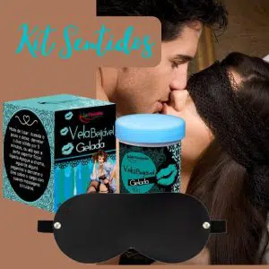 Kit Sentidos - Vela Beijável + Venda para olhos
