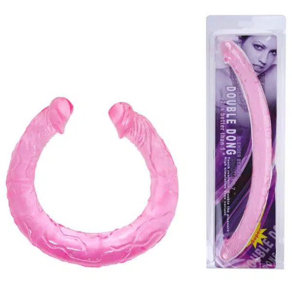 Pênis Realístico 44 cm Duplo com Veias Salientes