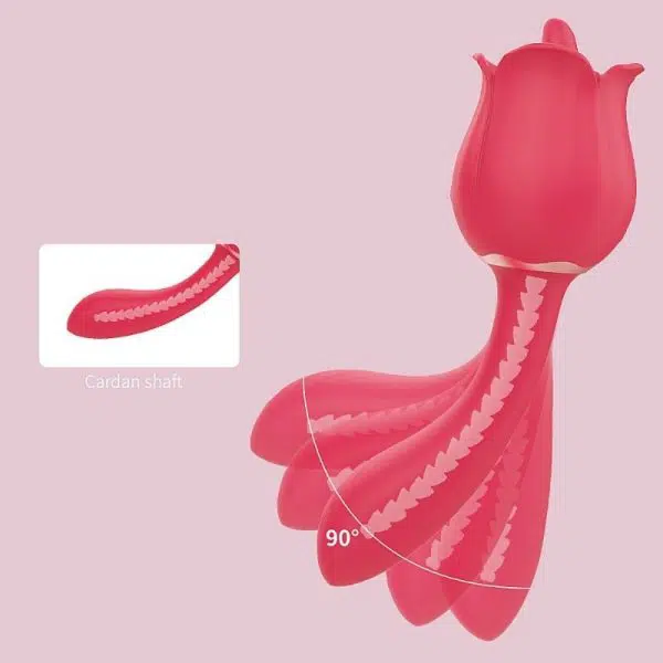 Vibrador de Ponto G e Estimulador com Língua - Formato de Rosa - PRO 2 - S-Hande - Image 5