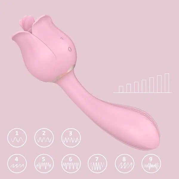 Vibrador de Ponto G e Estimulador com Língua - Formato de Rosa - PRO 2 - S-Hande - Image 3