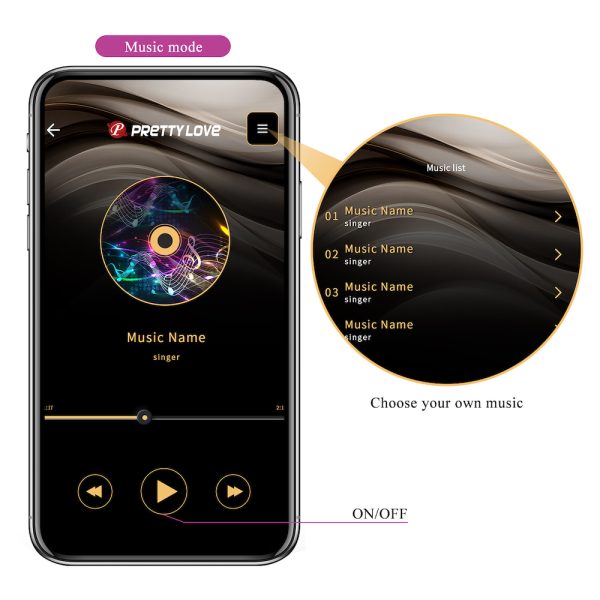 Vibrador de Casal com 12 Modos de Vibração, Controlado via Bluetooth - PRETTY LOVE - Image 11