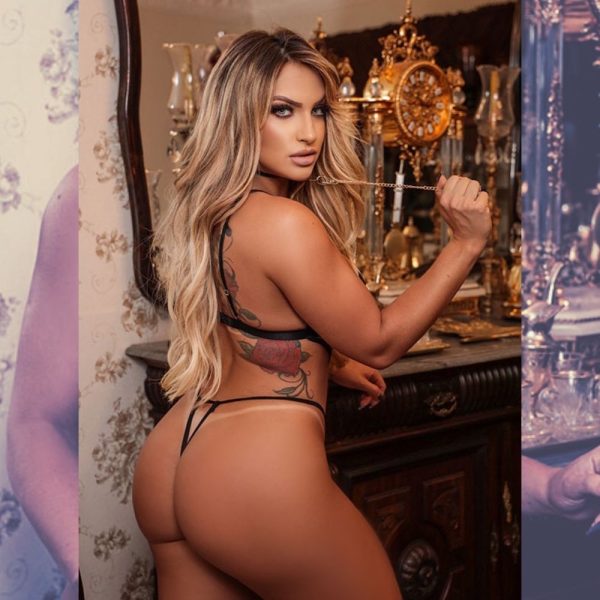Body Louca Em Strappy Com Argolas Tallyta Lingerie