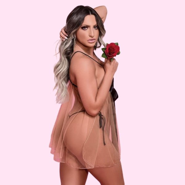 Luxuosa Camisola Violeta Tallyta Lingerie