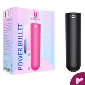 Power Bullet Recarregável com 10 Modos de Vibração. Munas Moda Íntima.