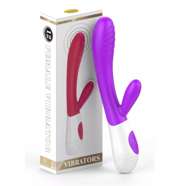 Vibrador com Estimulador Clitoriano, Recarregável, 12 Velocidades. - Image 4