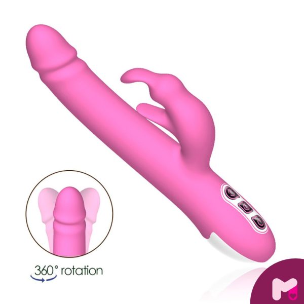Vibrador Rotativo com Plug para Estimulo Clitoriano. Munas Moda Íntima.