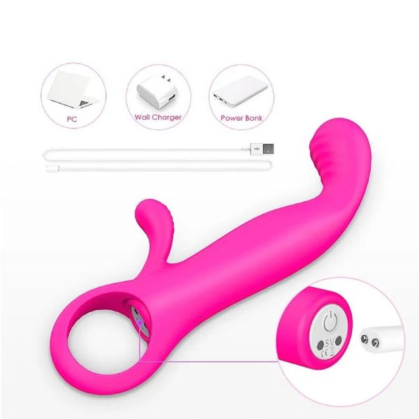 VIBRADOR COM 9 MODOS DE VIBRAÇÃO E ESTIMULADOR DE CLITORIS - Image 2