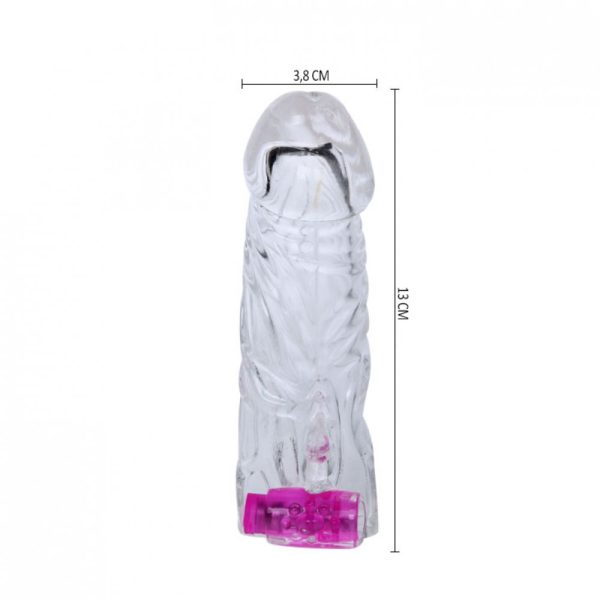 Capa Peniana Transparente com Cápsula Vibratória - PENIS SLEEVE - CA005 Vip Mix