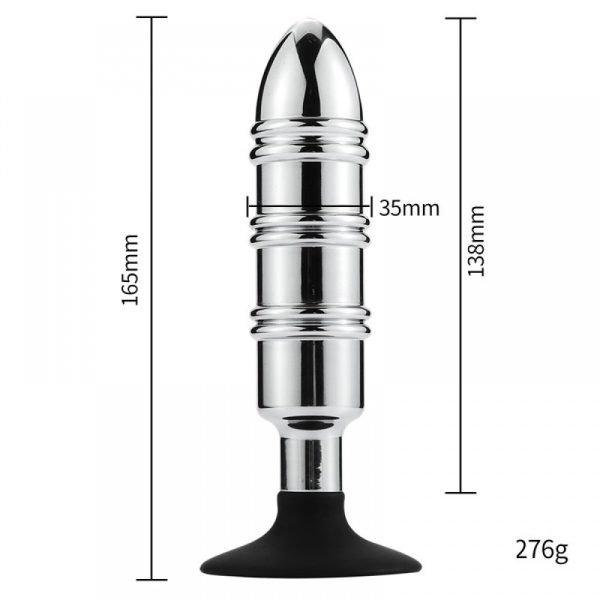 Plug anal, com linhas massageadoras para maior prazer - PL077 Vip Mix