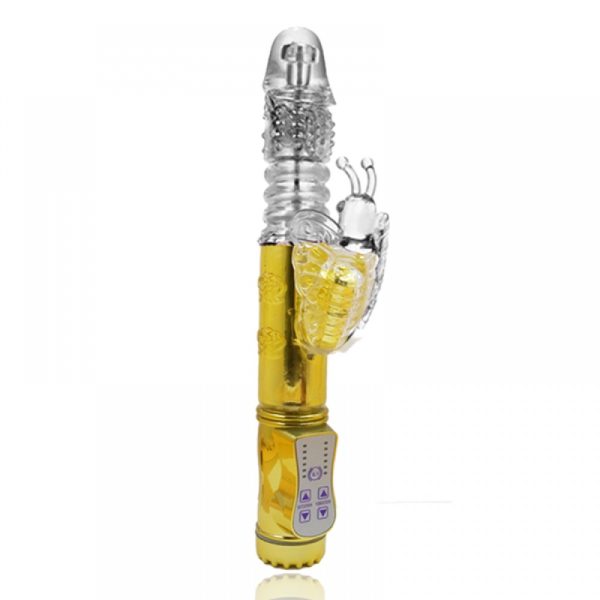 VIBRADOR ROTATIVO VAI E VEM COM 36 NÍVEL DE PULSAÇÃO E ESTIMULADOR VIP MIX
