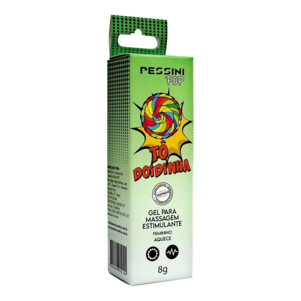 TÔ DOIDINHA GEL PARA MASSAGEM ESTIMULANTE 8G - Esquenta - Vibra - Lubrifica - Excita Pessine