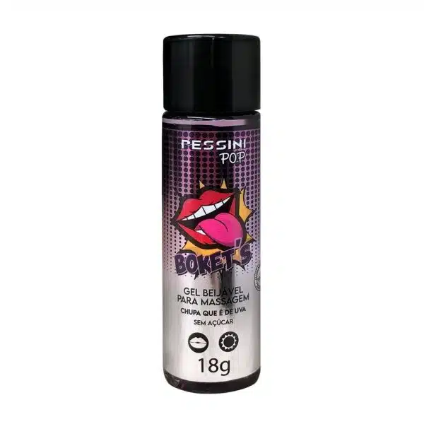 BOKET’S GEL BEIJÁVEL PARA MASSAGEM HOT 18G LINHA POP PESSINI