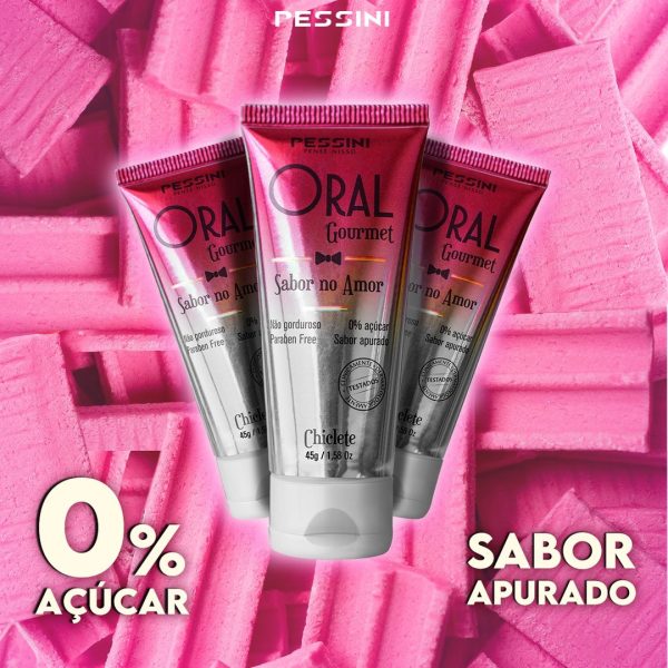 Oral Gourmet Gel Beijável Que Esquenta De Chiclete 35ml/45g Pessini munas amoda intima
