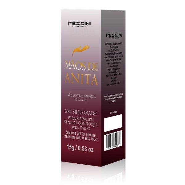 GEL SILICONADO PARA MASSAGEM SENSUAL COM TOQUE AVELUDADO MÃOS DE ANITA 15G PESSINI
