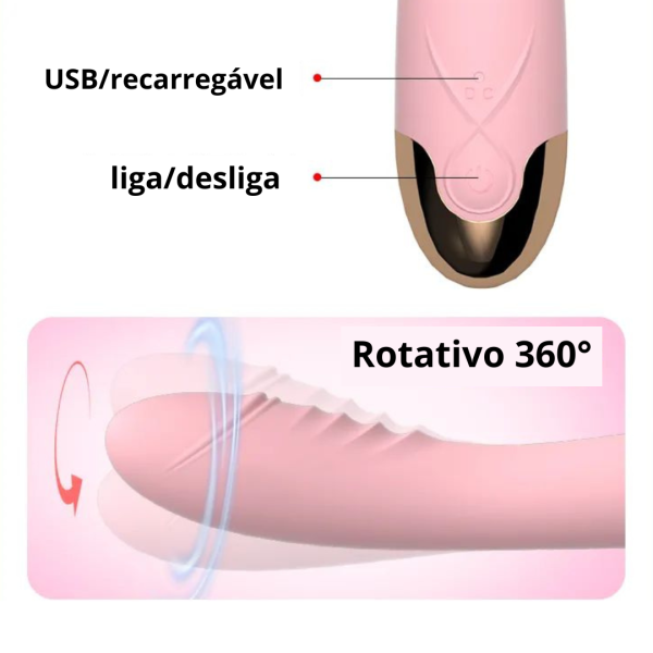 Vibrador Personal com 10 modos de vibração e rotação - RT032 Sexy Import