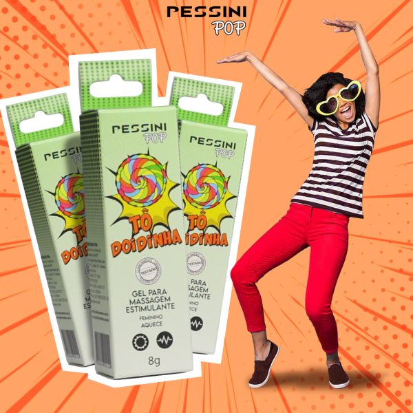 TÔ DOIDINHA GEL PARA MASSAGEM ESTIMULANTE 8G - Esquenta - Vibra - Lubrifica - Excita Pessine