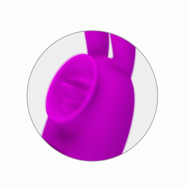 Vibrador com estimulador clitoriano simulador de sexo oral com línguas Munas Moda Intima