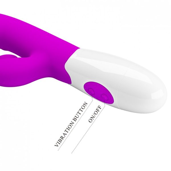 Vibrador com estimulador clitoriano simulador de sexo oral com línguas Munas Moda Intima