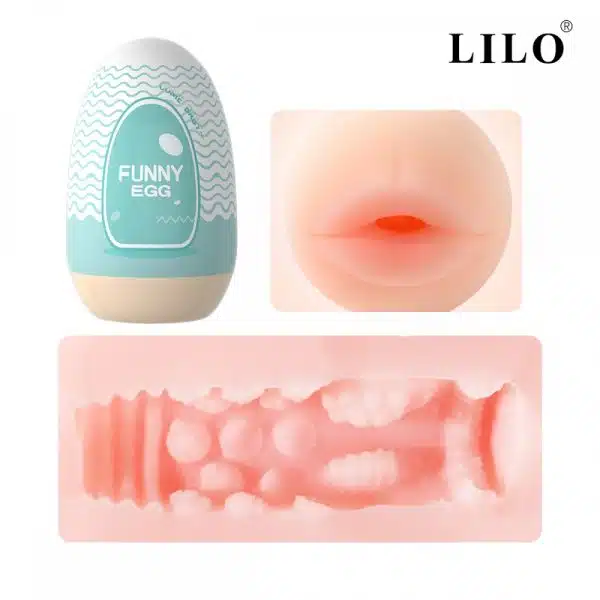 Egg Funny Masturbador FUNNY EGG em Cyberskin Elevando o Prazer Masculino - Image 2