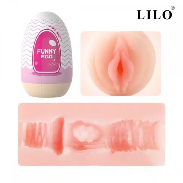 Egg Funny Masturbador FUNNY EGG em Cyberskin Elevando o Prazer Masculino - Image 8