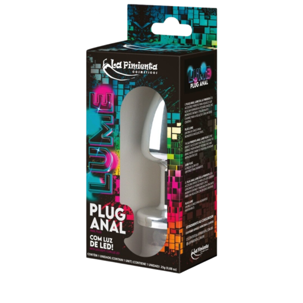 PLUG ANAL LUME PRATA da La Pimienta - Luzes LED La Pimienta