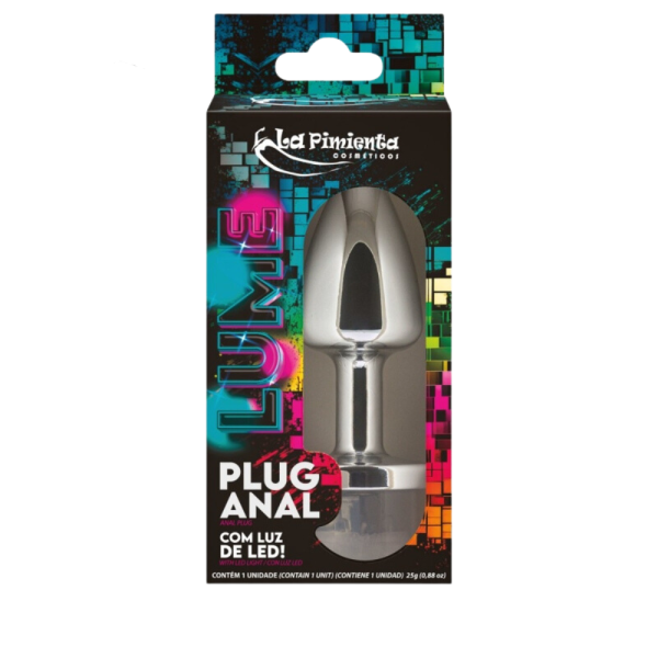 PLUG ANAL LUME PRATA da La Pimienta - Luzes LED La Pimienta