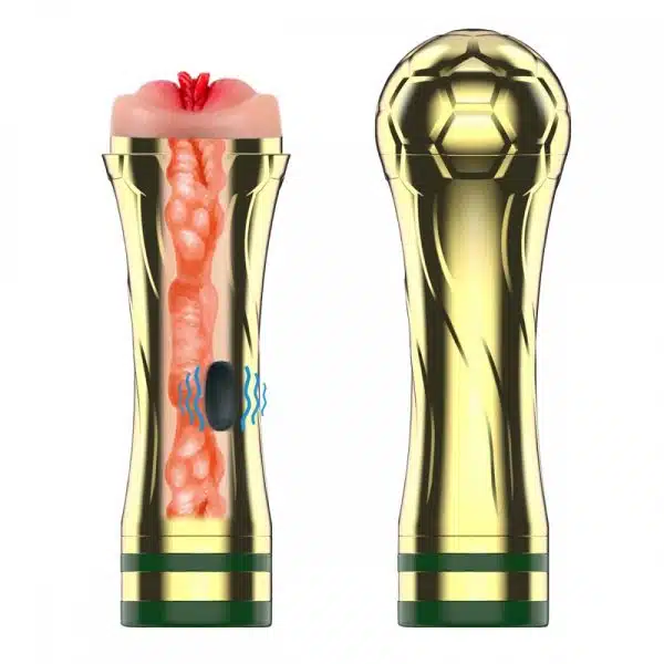 Masturbador Lanterna Masculino TROPHY CUP - Vibração Multivelocidades, Design Realista - VIPMIX