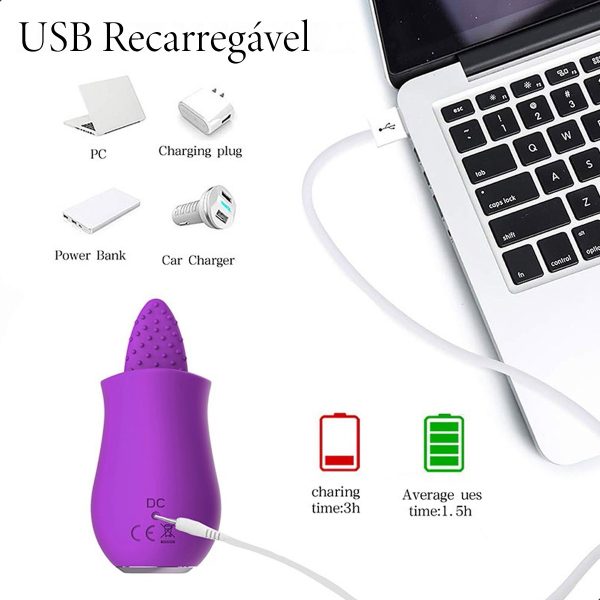 Vibrador Clitóris C/ Língua Estimuladora - Prazer Absoluto - Imagem 6