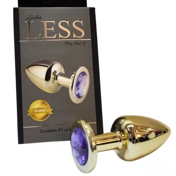 Plug Anal LESS G Dourado Com Pedra - Image 2