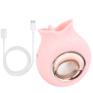 Estimulador de Clitóris com Língua em Formato de Rosa - Prazer Intenso com Design Moderno e Discreto