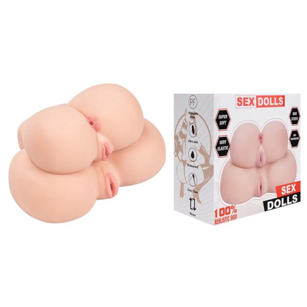 Masturbador masculino Bumbum masturbador Orifícios vaginais Ânus realista Masturbador em formato de bumbum Brinquedo erótico masculino TPR (material do produto) Texturas internas Prazer masculino Realismo erótico